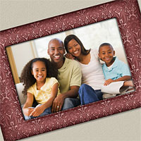 Festive Photo Frame with Embossed Texture