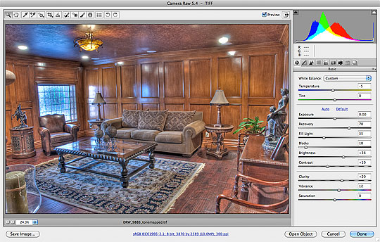 My basic Adobe Camera Raw Adjustments