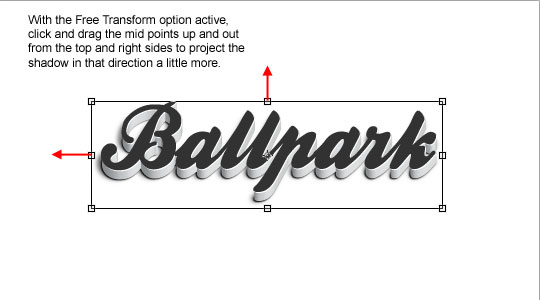 Transform the second shadow layer