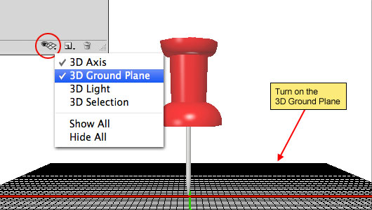 Switch to the camera rotate tool and turn the ground plane on