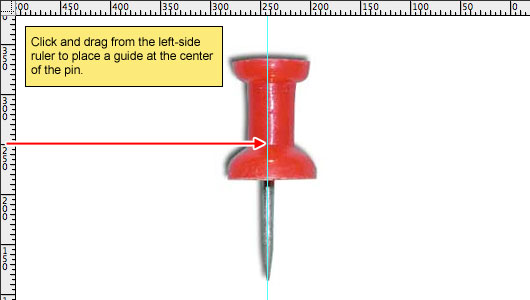 Set a guide at the centerline