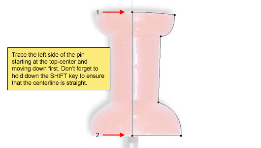 Melacak menggunakan Pen Tool